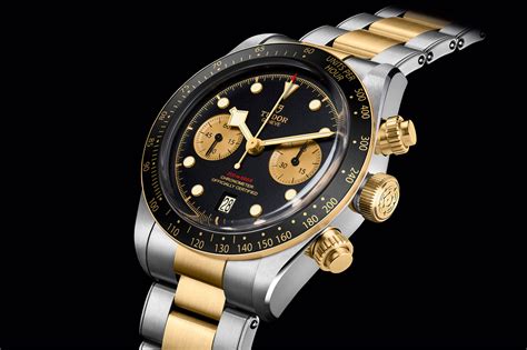 tudor two tone black bay|tudor black bay chrono s&g.